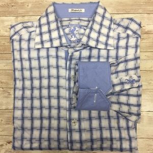 Bugatchi Uomo Shaped Fit Men’s M Shirt Contrast